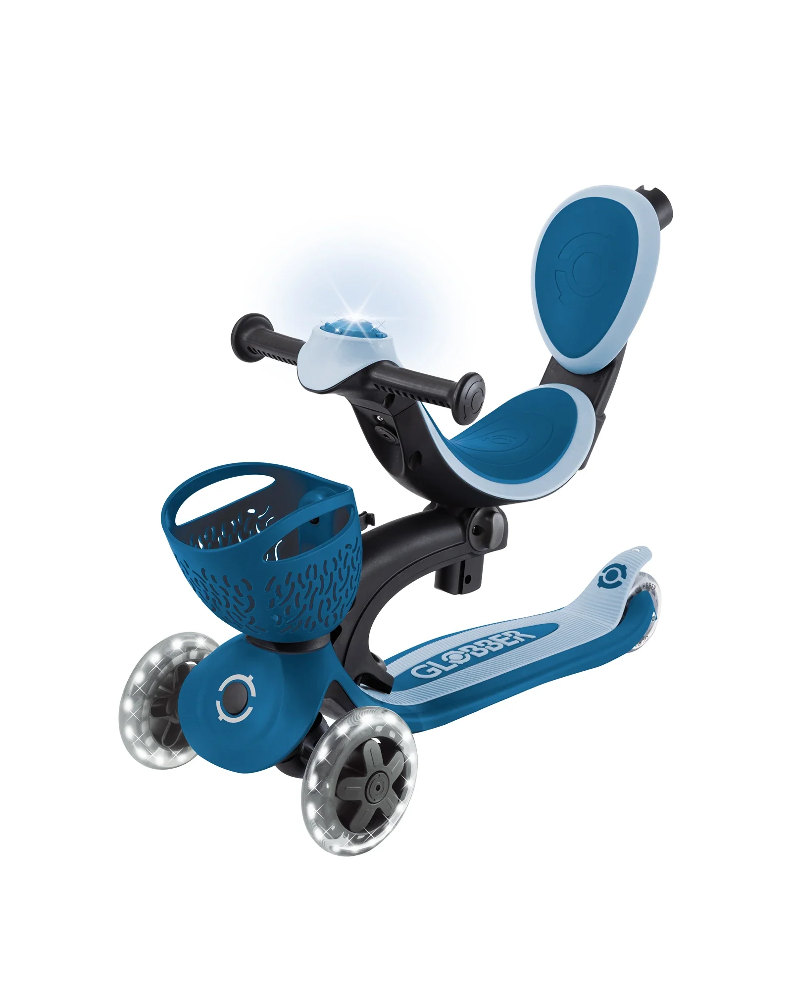 Globber Go Up Baby Lights 360 Dark Blue/Pastel Blue - Image 4