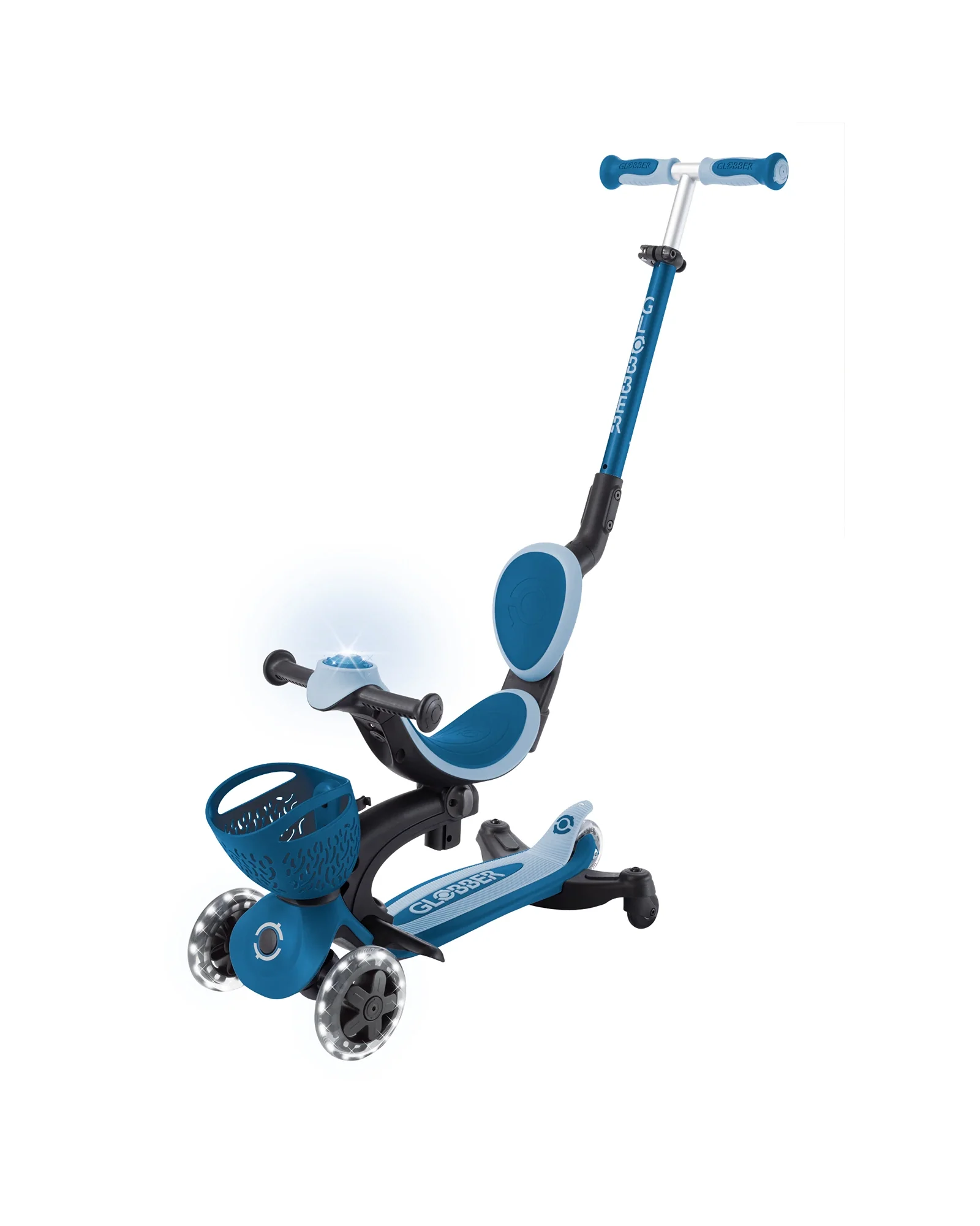 Globber Go Up Baby Lights 360 Dark Blue/Pastel Blue - Image 5