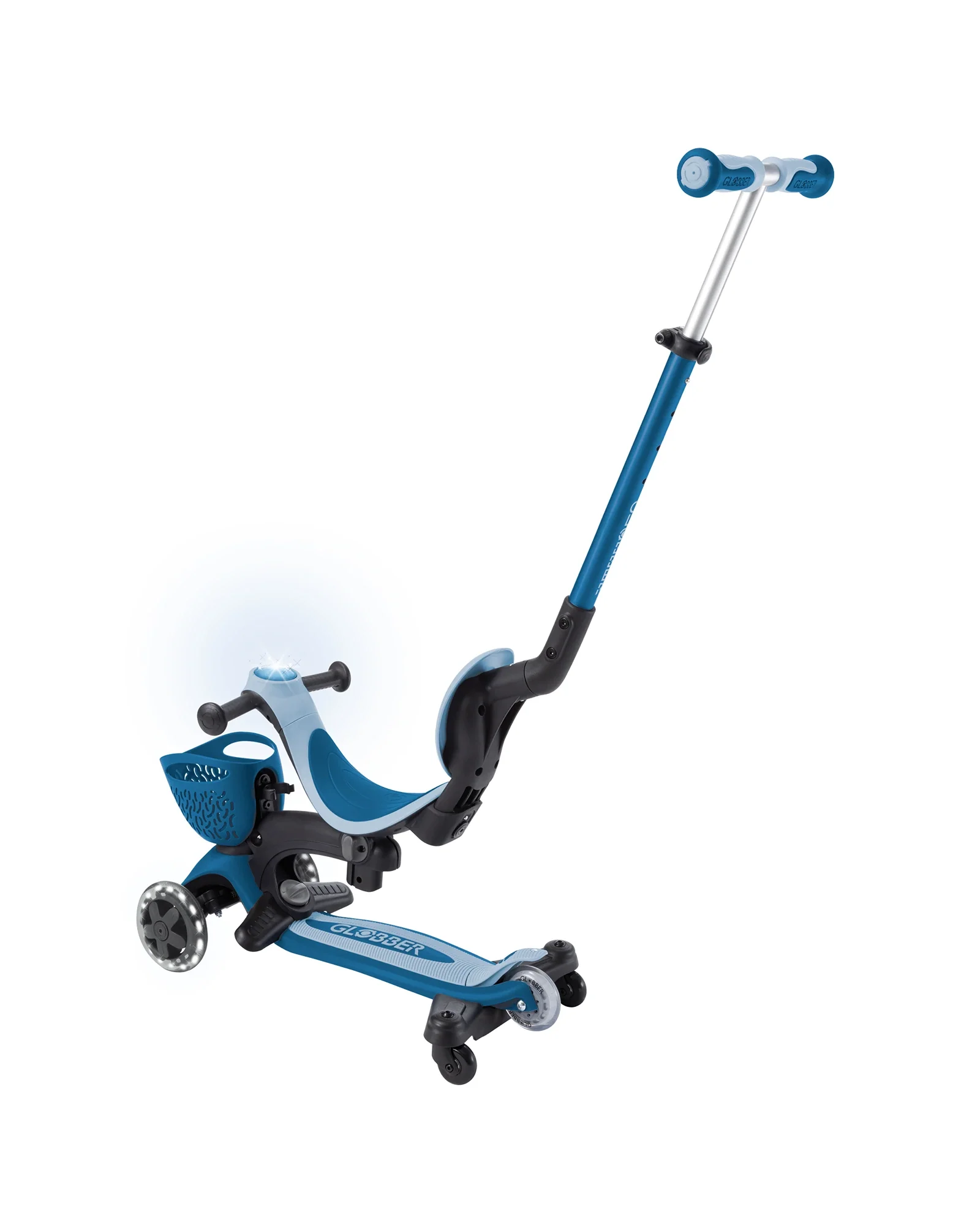 Globber Go Up Baby Lights 360 Dark Blue/Pastel Blue - Image 7