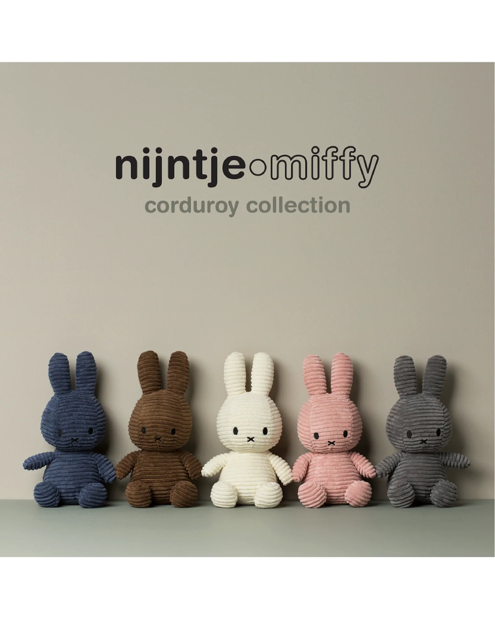 Miffy ECO Corduroy Offwhite 33cm - Image 4