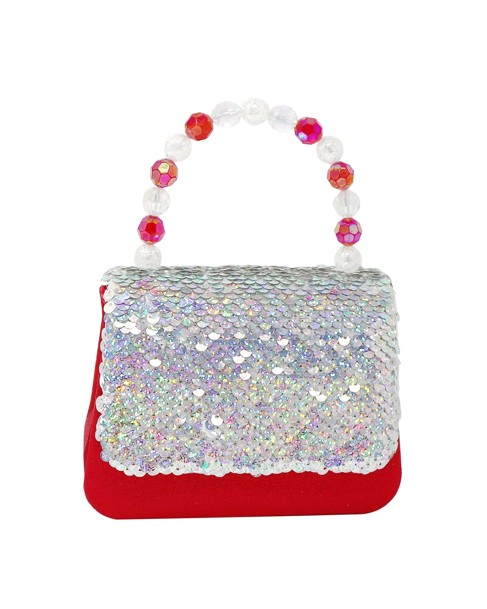 Pink Poppy Christmas Reversible Sequin Hard Handbag