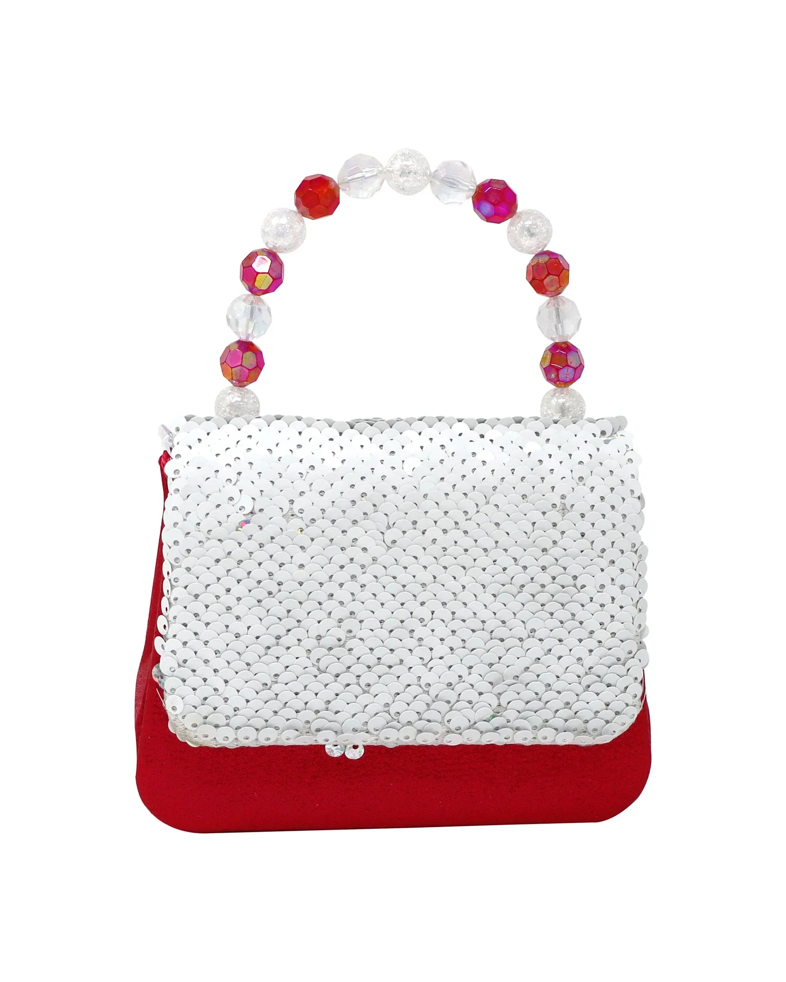 Pink Poppy Christmas Reversible Sequin Hard Handbag - Image 3